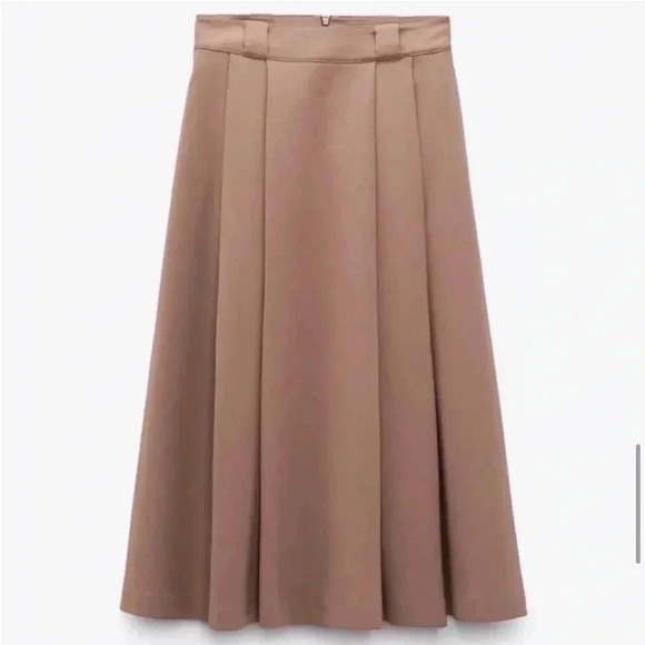 Zara midi pleat detail pink skirt - Picture 7 of 14